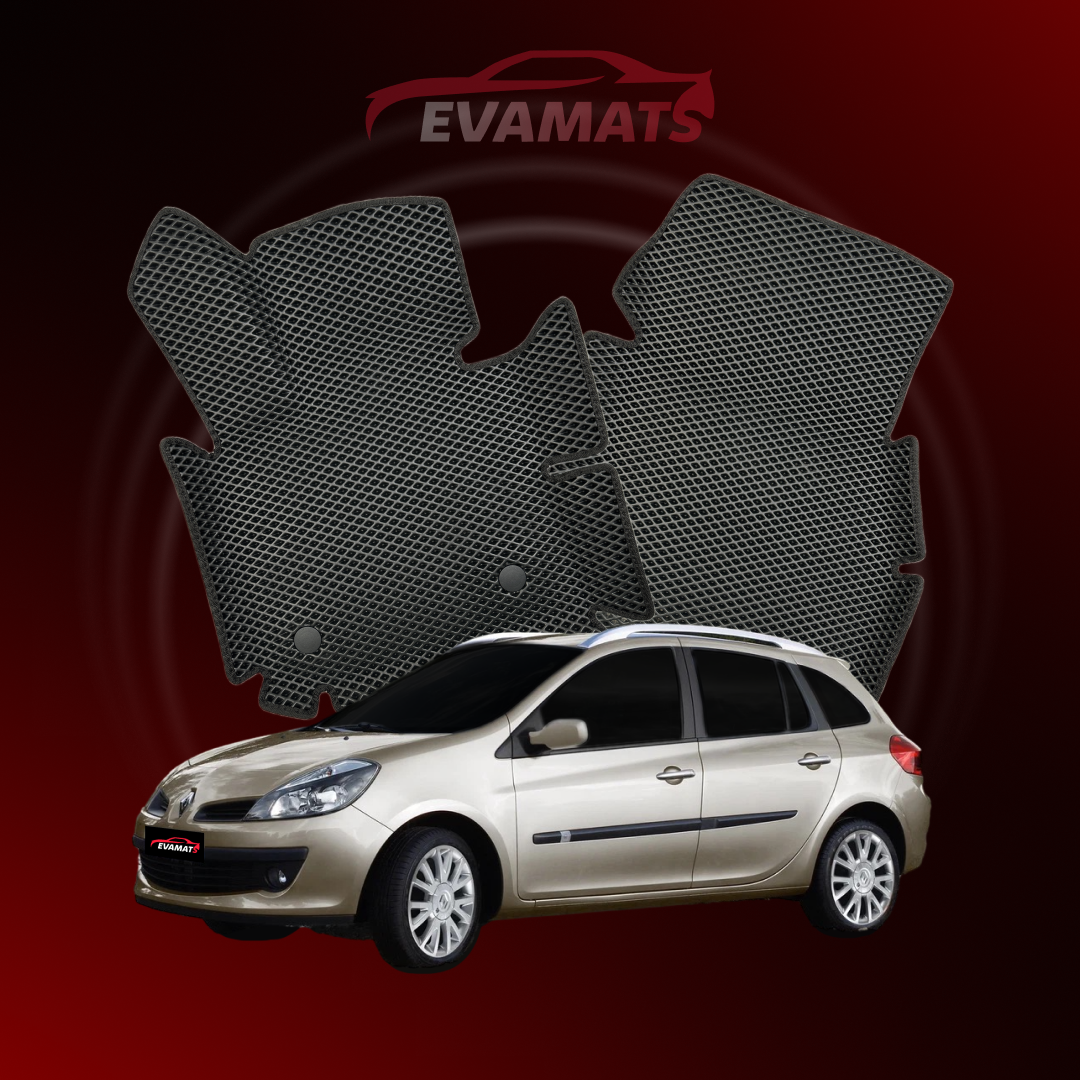 Alfombrillas de coche EVAMATS para Renault Clio 3ª generación año 2005-2014 STATION WAGON