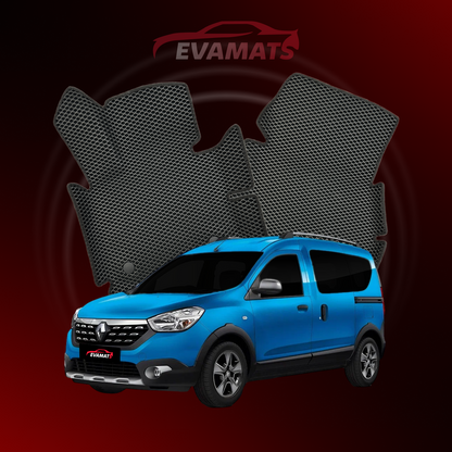 Alfombrillas de coche EVAMATS para Renault Dokker Stepway 1ª generación año 2012-2025 MINIVAN