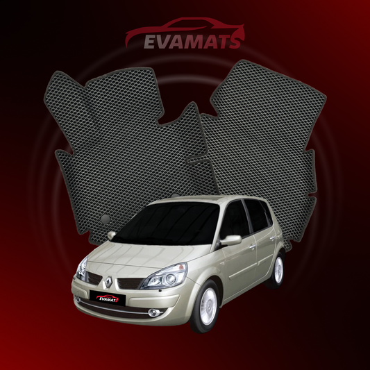 Tapis de voiture EVAMATS pour Renault Scenic 2 gen 2003-2009 année MINIVAN