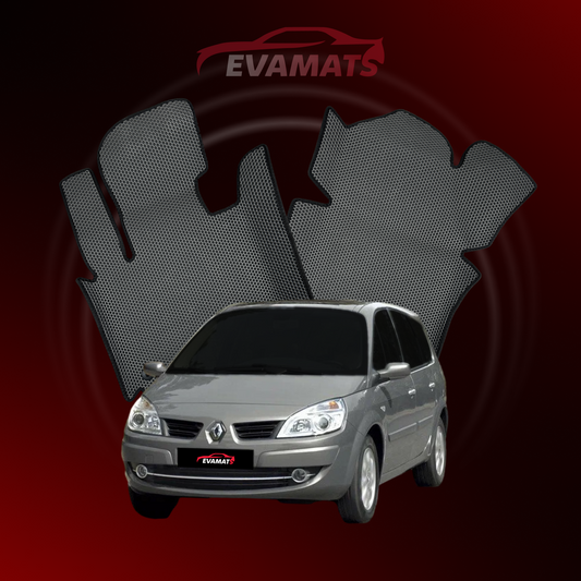 Tapis de voiture EVAMATS pour Renault Scenic Grand 2 gen 2003-2009 année MINIVAN 7 places