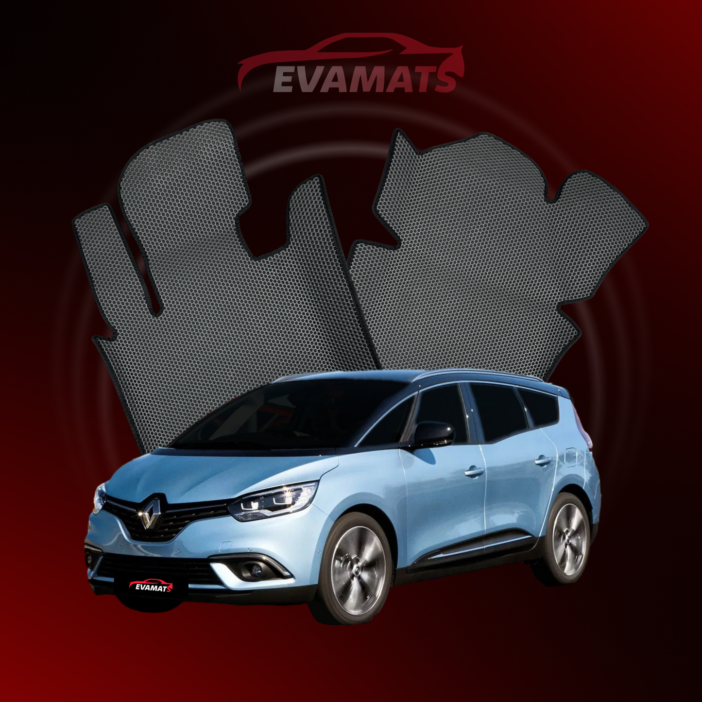 Car mats EVAMATS for Renault Scenic Grand 4 gen 2016-2022 year MINIVAN 7 seater