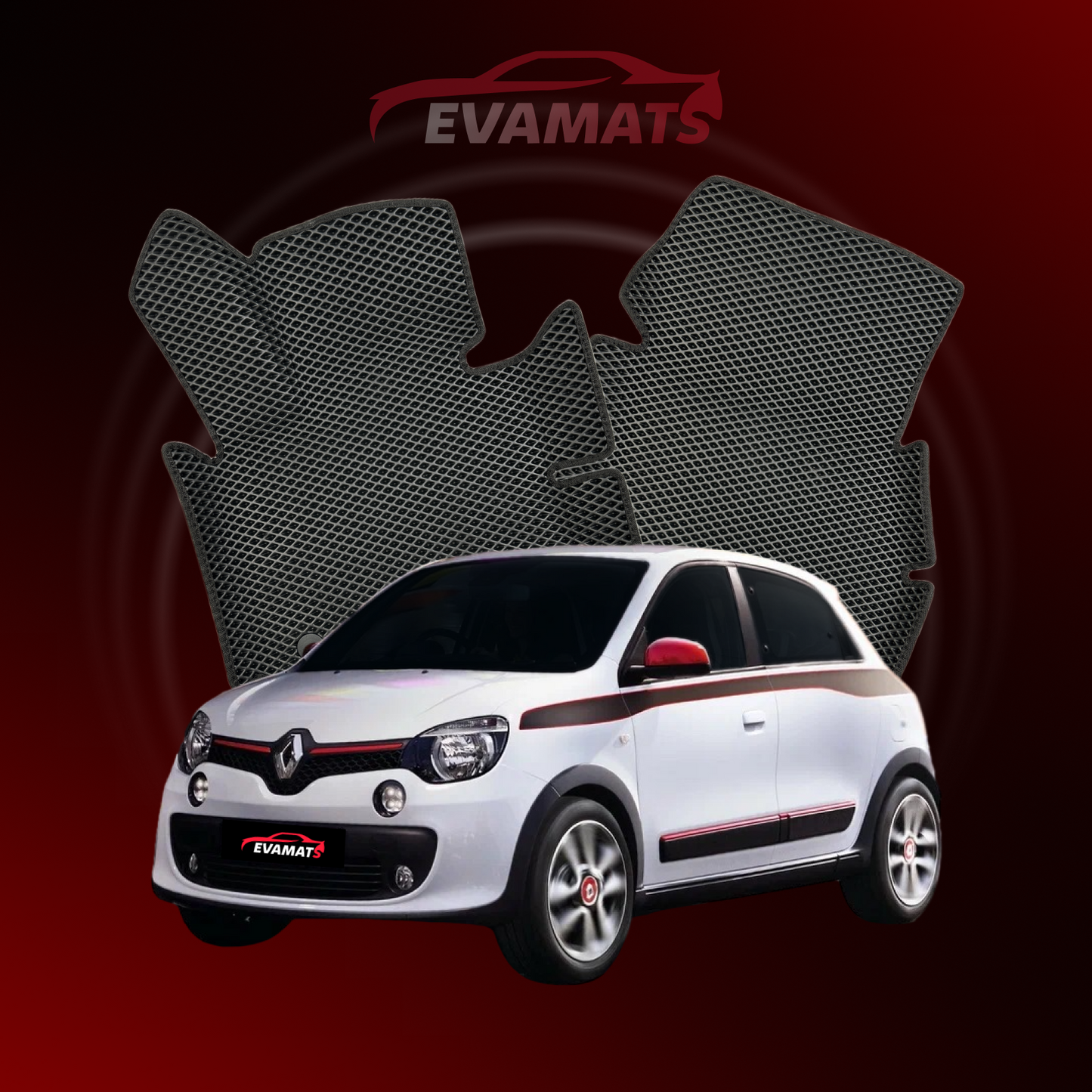 Autokoberce EVAMATS pre Renault Twingo 3 gen 2014-2025 rok HATCHBACK 3 dvere