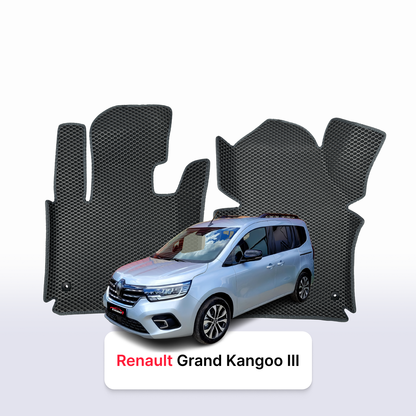 Car mats EVAMATS for Renault Grand Kangoo 3 gen 2021-2025 year MINIVAN