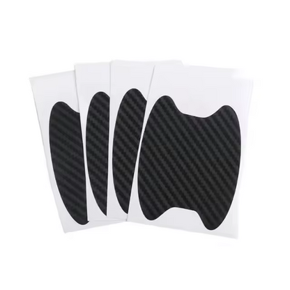 Stylish Door Handle Protection Stickers – Carbon Pattern, Set of 4