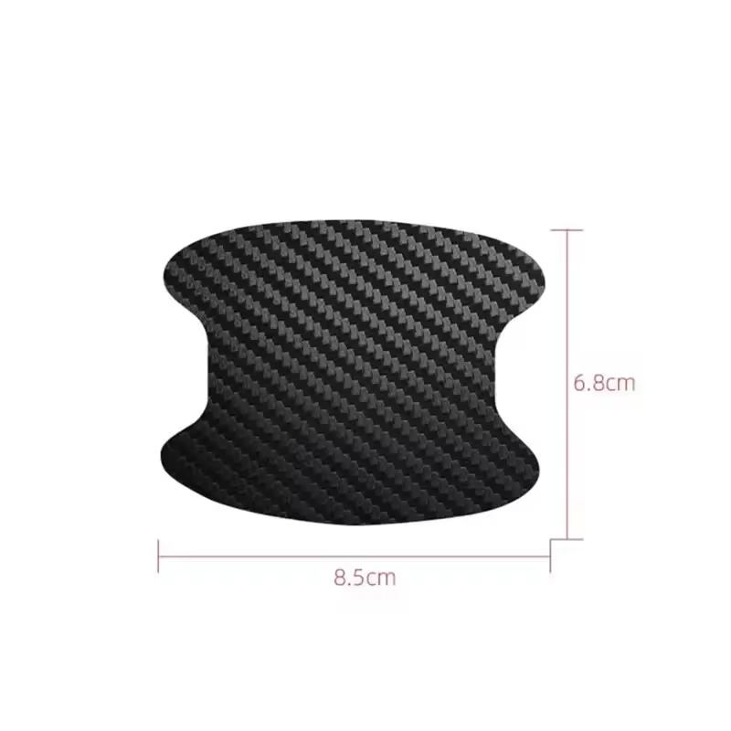 Stylish Door Handle Protection Stickers – Carbon Pattern, Set of 4