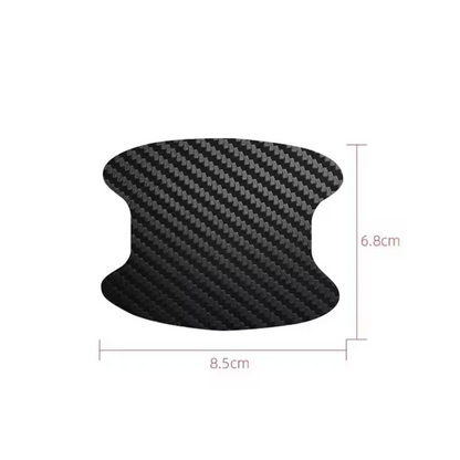Stylish Door Handle Protection Stickers – Carbon Pattern, Set of 4