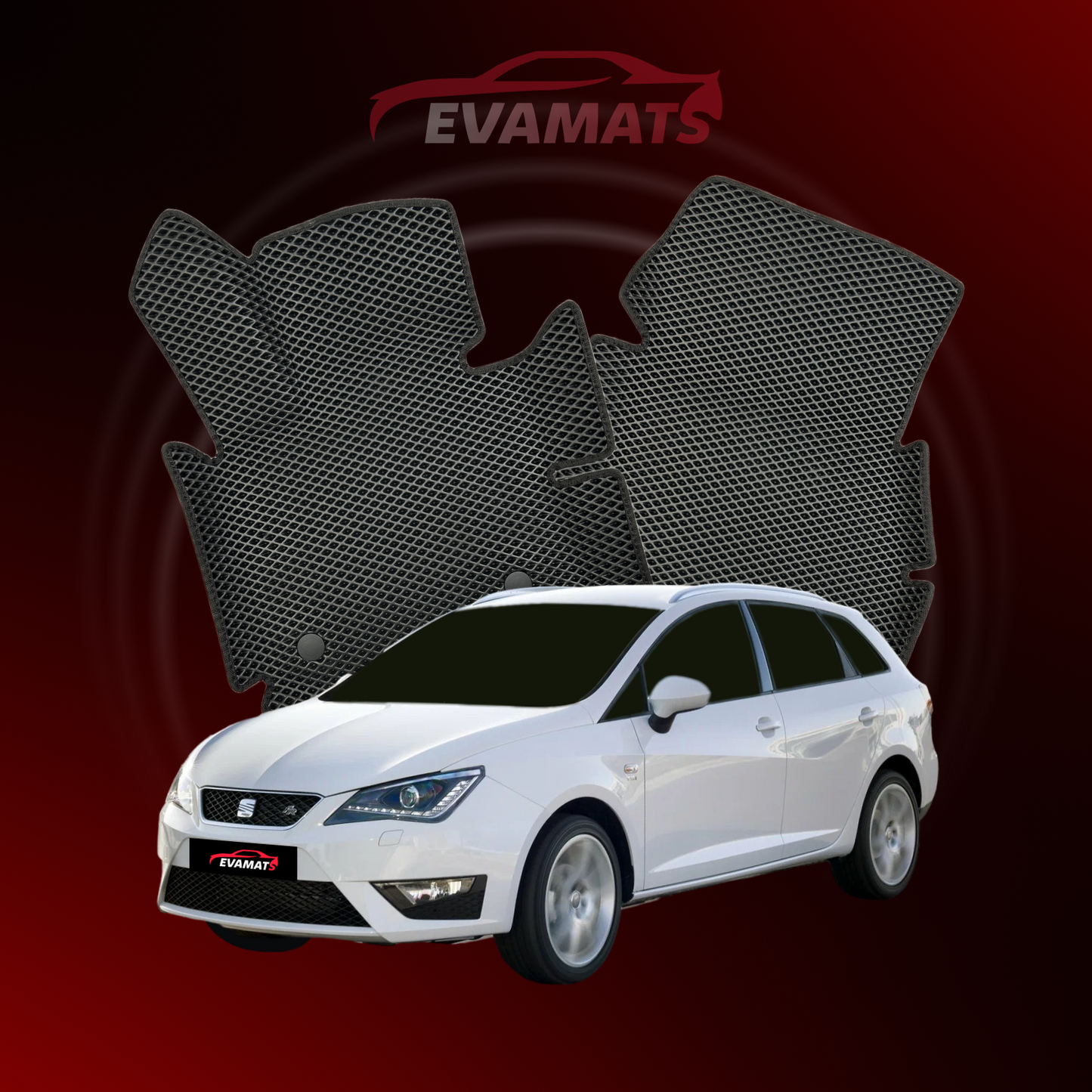 Tappetini per auto EVAMATS per SEAT Ibiza 4 gen 2008-2017 anno STATION WAGON