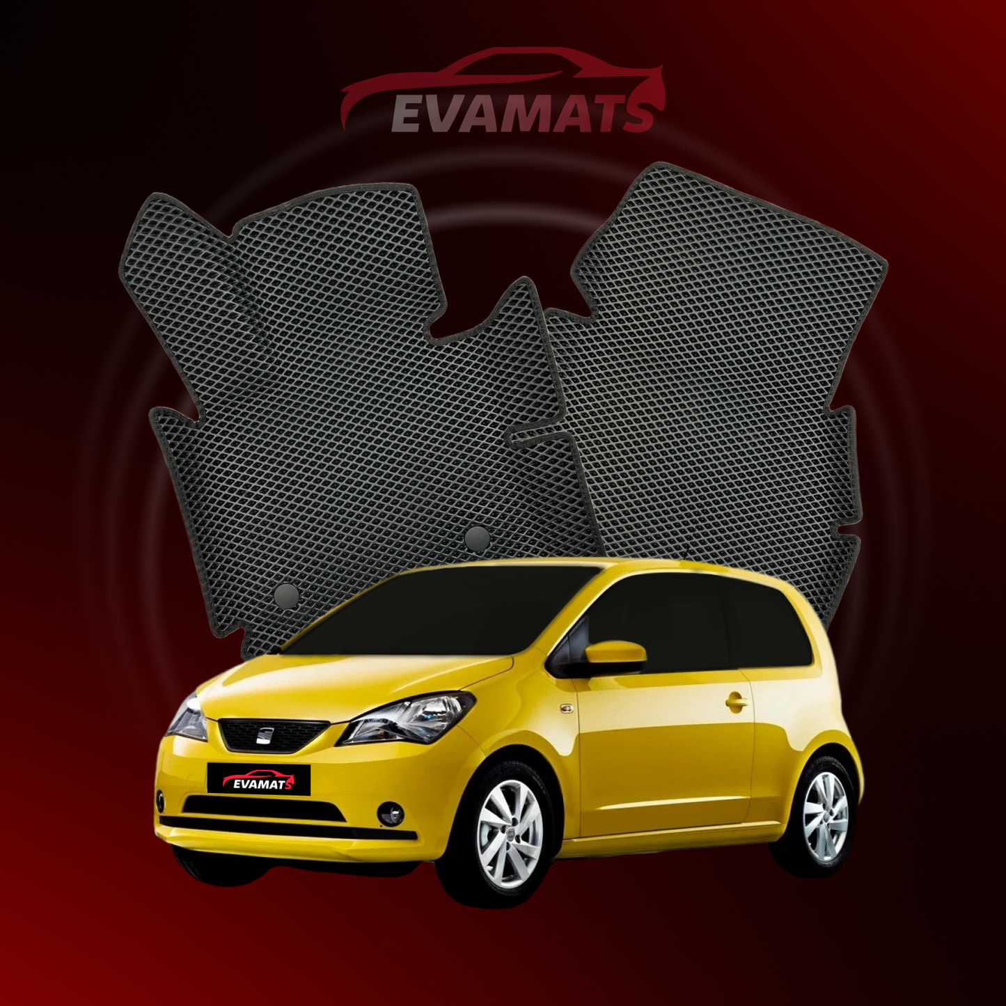 Autokoberce EVAMATS pre SEAT Mii 1 gen 2011-2025 rok HATCHBACK 3 dv.