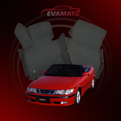 Fußmatten EVAMATS für Saab 9-3 1 Gen 1998-2003 Jahr CABRIO