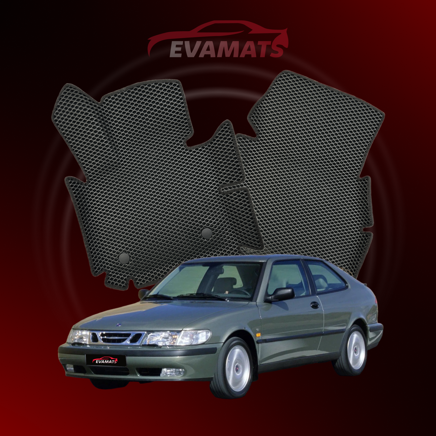 Autokoberce EVAMATS pre Saab 9-3 1 gen 1998-2003 rok HATCHBACK 3 dv.