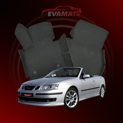 Tappetini per auto EVAMATS per Saab 9-3 2 gen 2002-2014 anno CABRIO