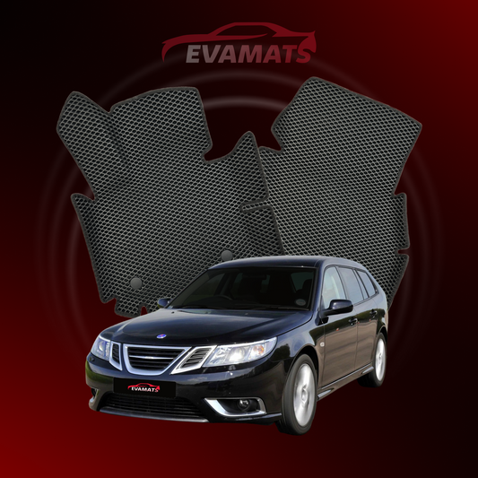 Tapis de voiture EVAMATS pour Saab 9-3 2 gen 2002-2014 année STATION WAGON