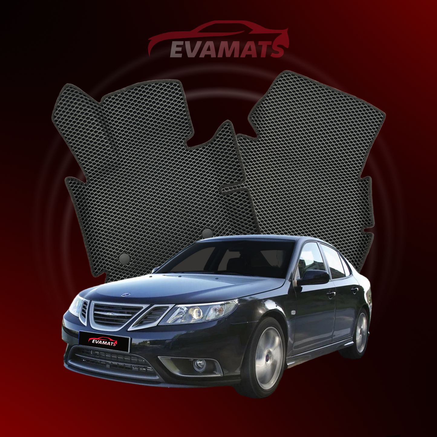 Autokoberce EVAMATS pre Saab 9-3 2 gen 2002-2014 rok SEDAN