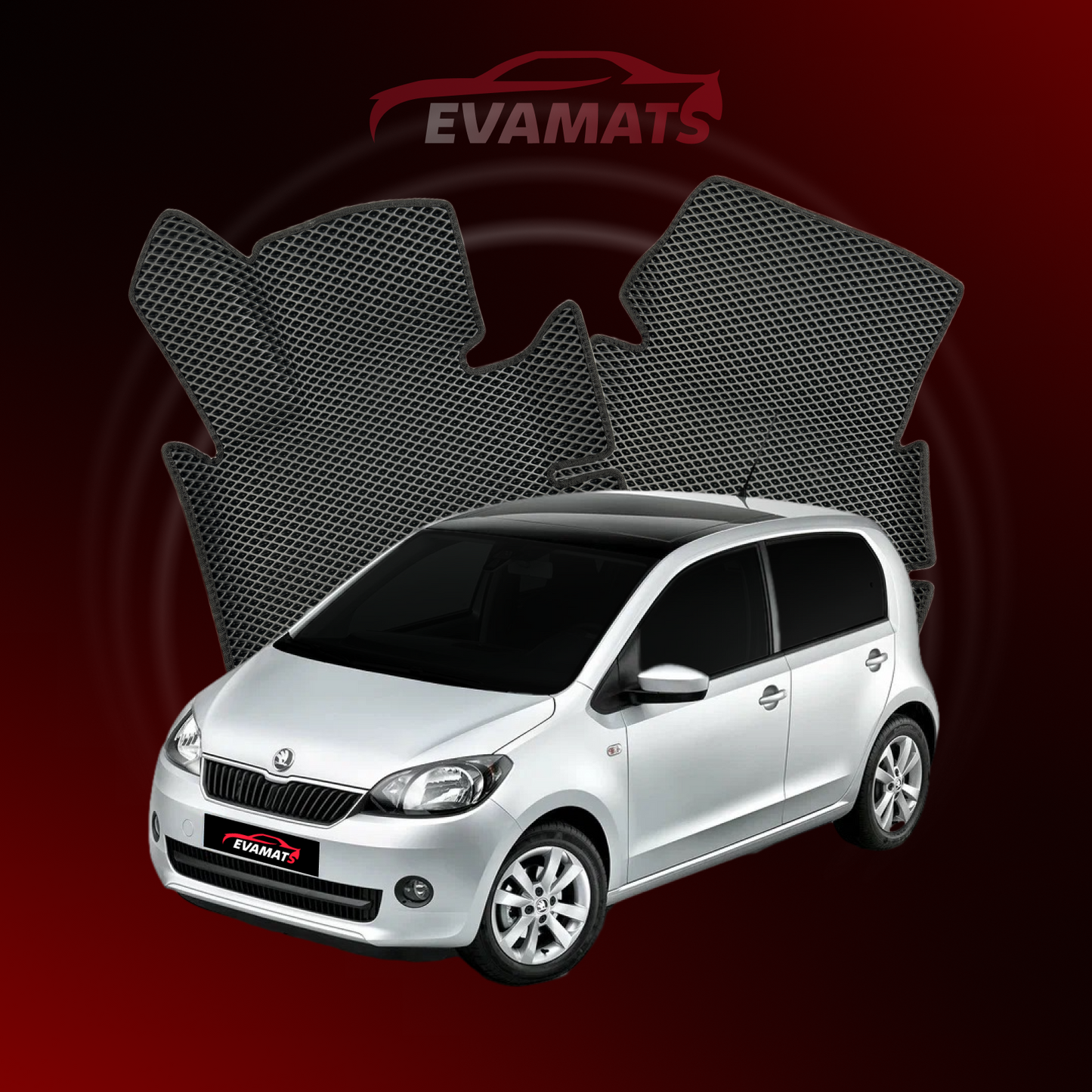 Tappetini per auto EVAMATS per Skoda Citigo 1 generazione 2011-2020 anno HATCHBACK 5 porte