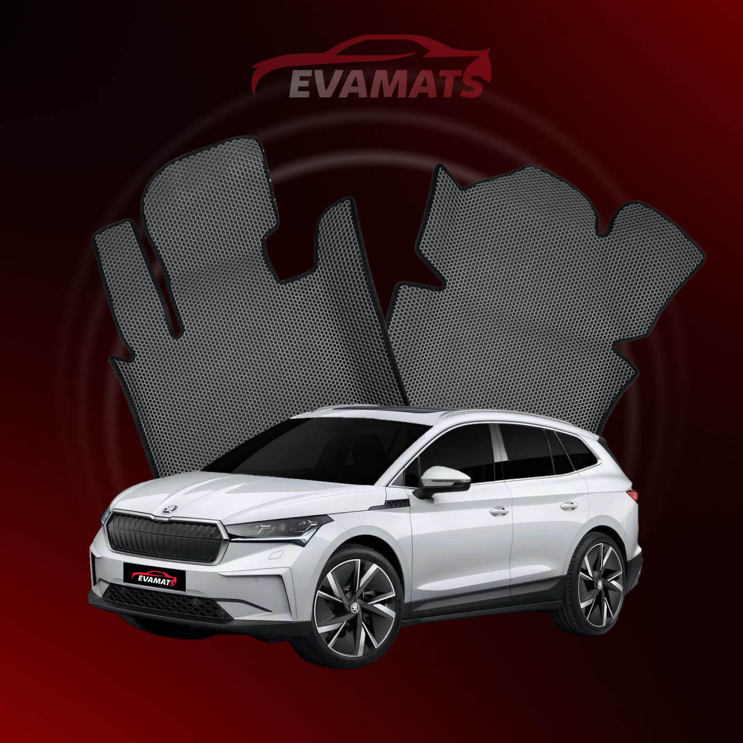 Alfombrillas de coche EVAMATS para Skoda Enyaq 1ª generación 2020-2025 SUV 7 plazas