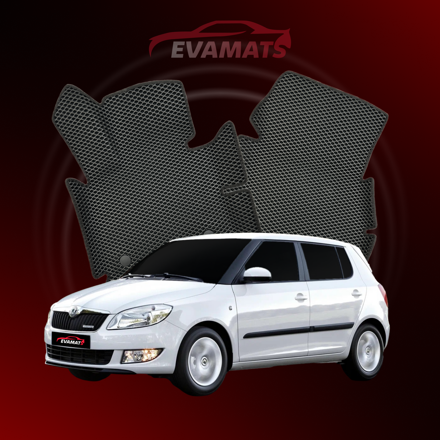 Alfombrillas de coche EVAMATS para Skoda Fabia 2ª generación 2007-2014 HATCHBACK 5 puertas