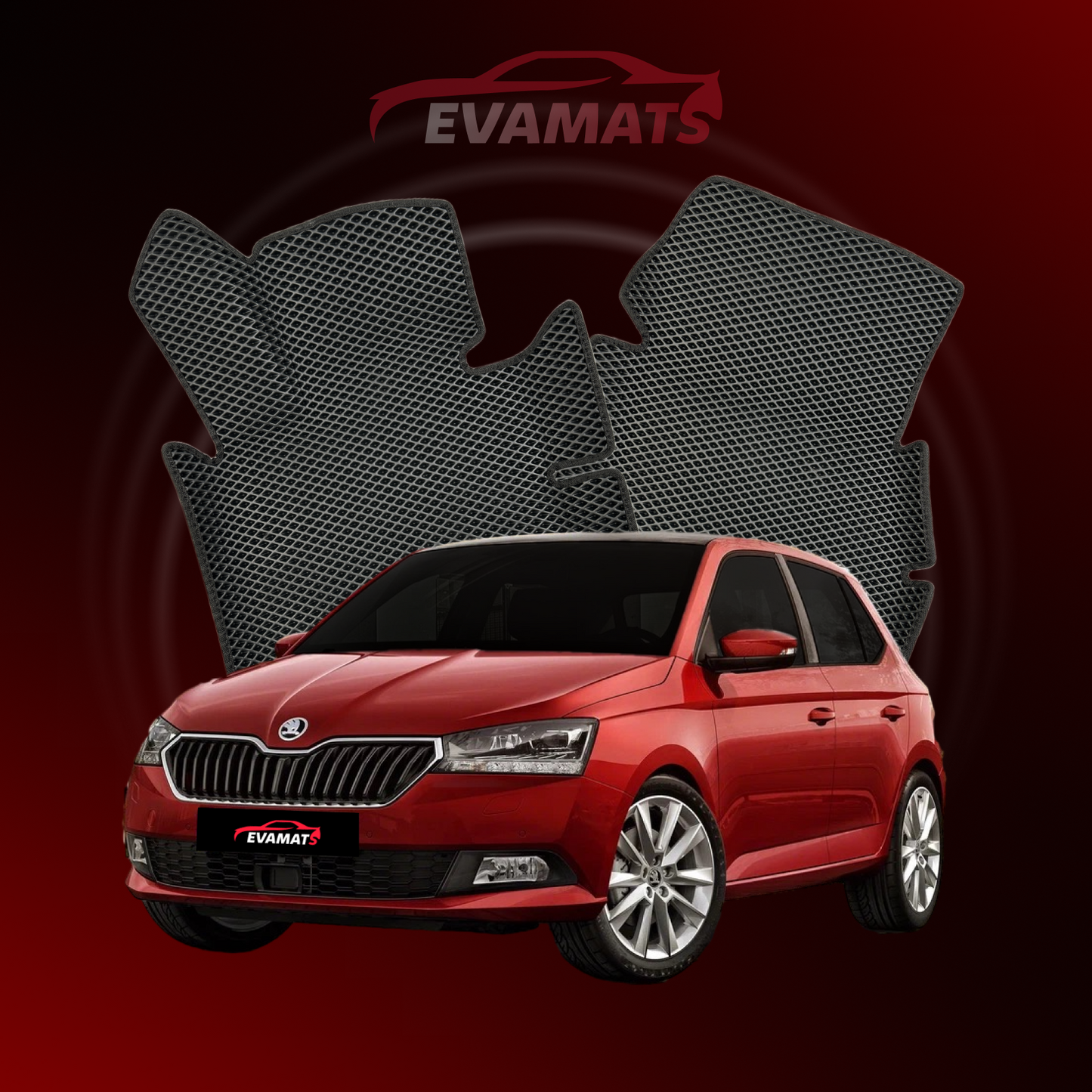 Alfombrillas de coche EVAMATS para Skoda Fabia 3ª generación 2014-2022 HATCHBACK 5 puertas