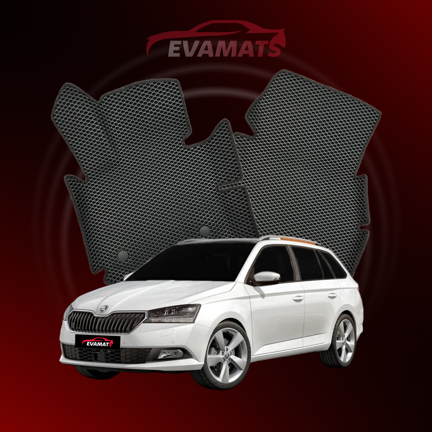 Alfombrillas de coche EVAMATS para Skoda Fabia 3ª generación año 2014-2022 STATION WAGON