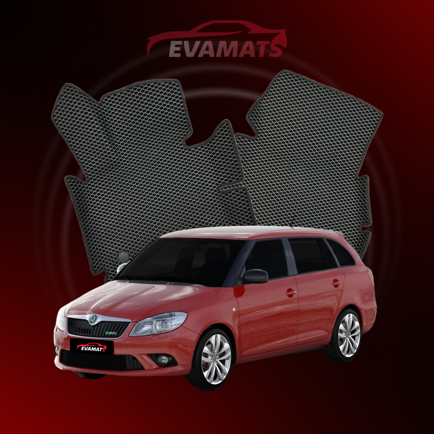 Autokoberce EVAMATS pro Škoda Fabia RS 2 gen 2010-2014 rok STATION WAGON