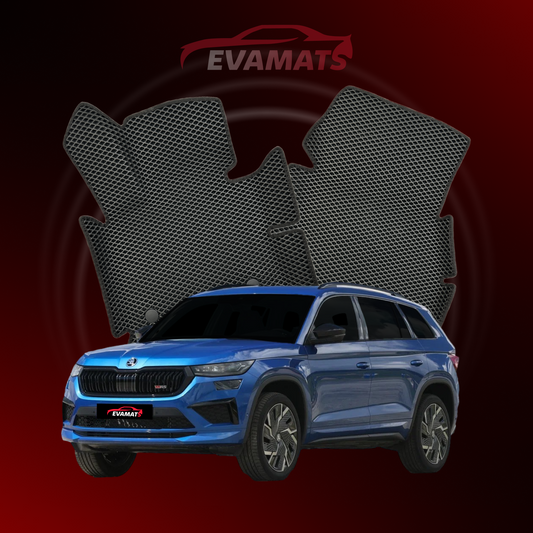 Car mats EVAMATS for Skoda Kodiaq RS 1 gen 2018-2025 year SUV