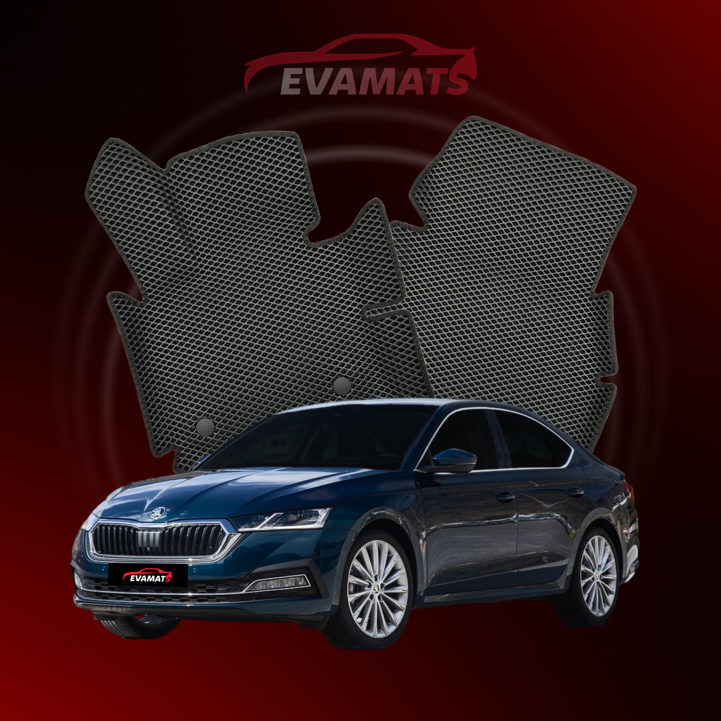 Alfombrillas de coche EVAMATS para Skoda Octavia(A8) 4ª generación año 2019-2025 LIFTBACK