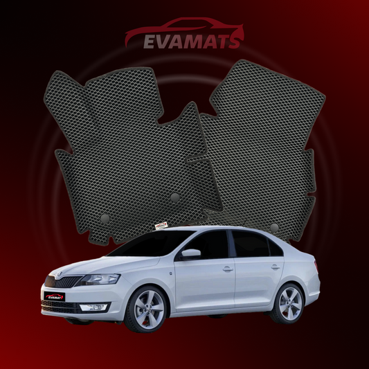 Car mats EVAMATS for Skoda Rapid 1 gen 2012-2020 year LIFTBACK