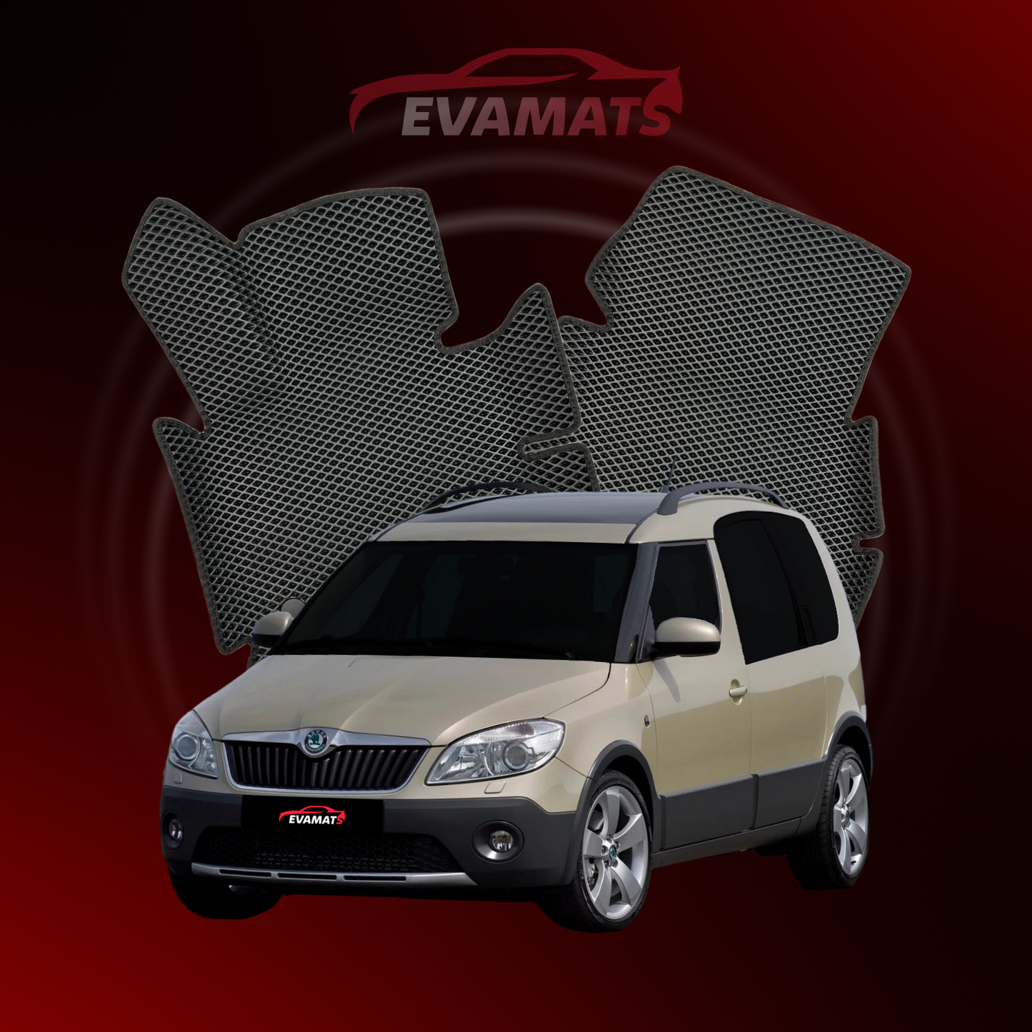 Autokoberce EVAMATS pro Škoda Roomster Scout(5J) 1 gen 2006-2015 rok MINIVAN