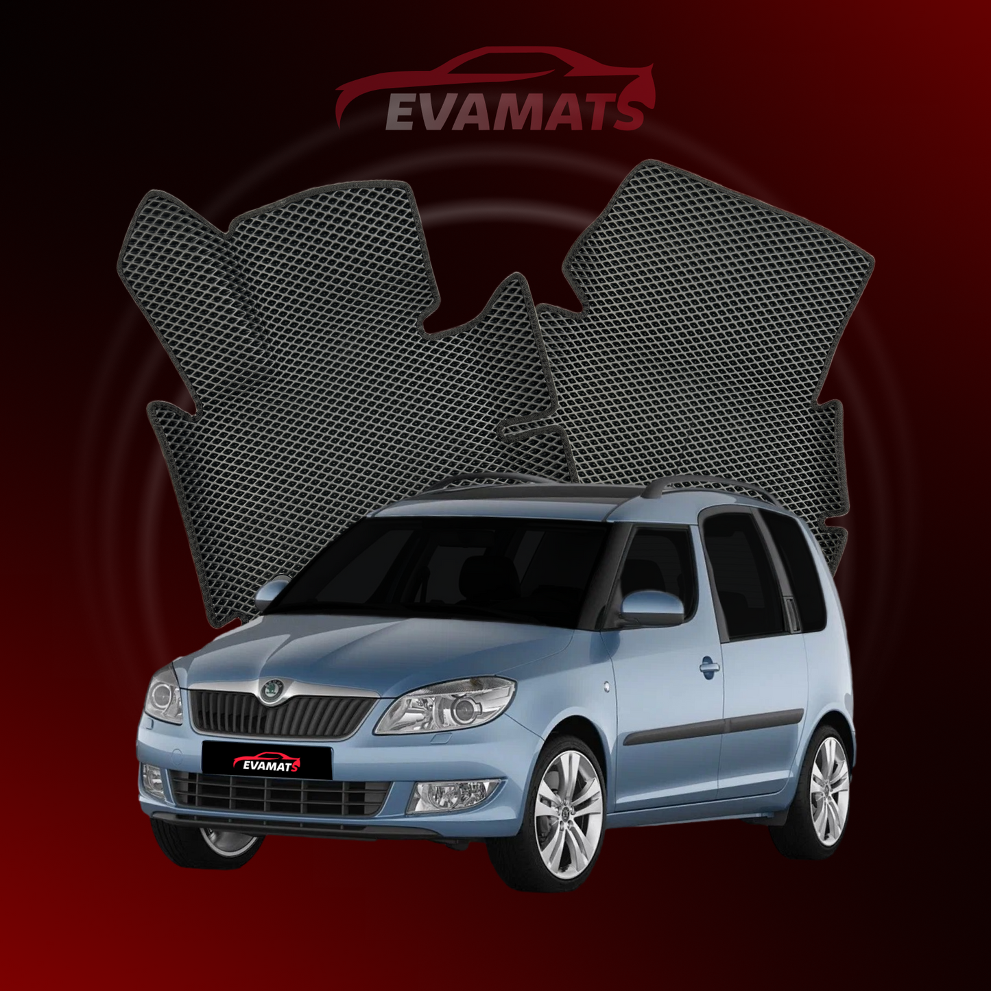 Autokoberce EVAMATS pro Škoda Roomster(5J) 1 gen 2006-2015 rok MINIVAN