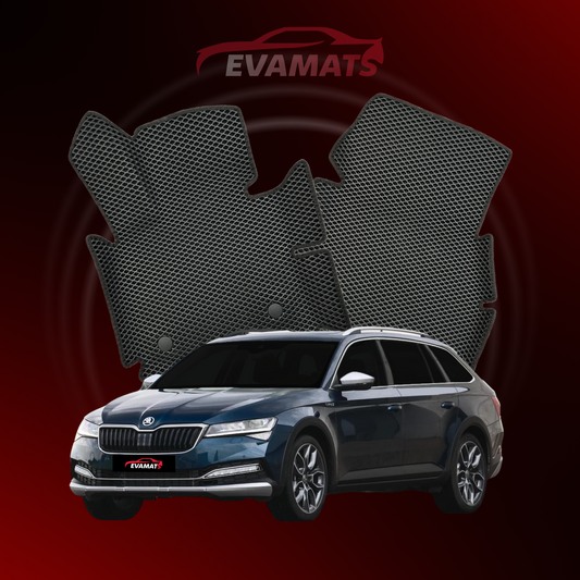 Car mats EVAMATS for Skoda Superb Scout(B8) 3 gen 2019-2024 year STATION WAGON