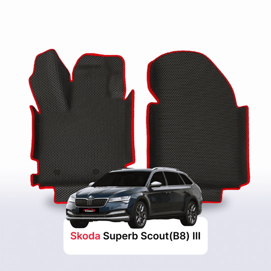 Car mats EVAMATS for Skoda Superb Scout(B8) 3 gen 2019-2025 year STATION WAGON