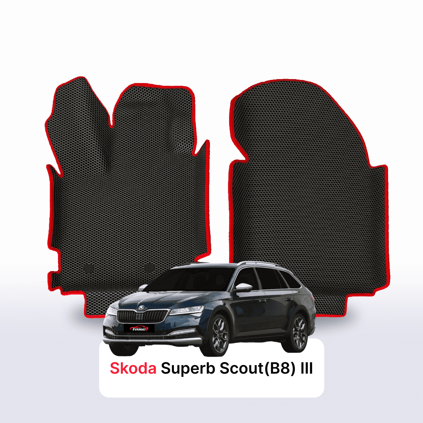 Car mats EVAMATS for Skoda Superb Scout(B8) 3 gen 2019-2024 year STATION WAGON