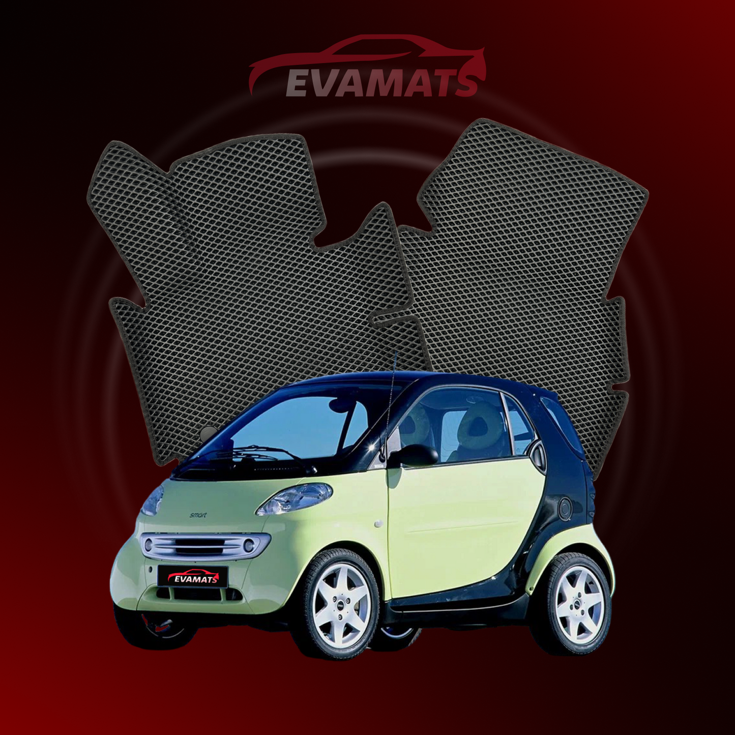 Autokoberce EVAMATS pro Smart Fortwo 1 gen 1998-2007 rok HATCHBACK 3dv.