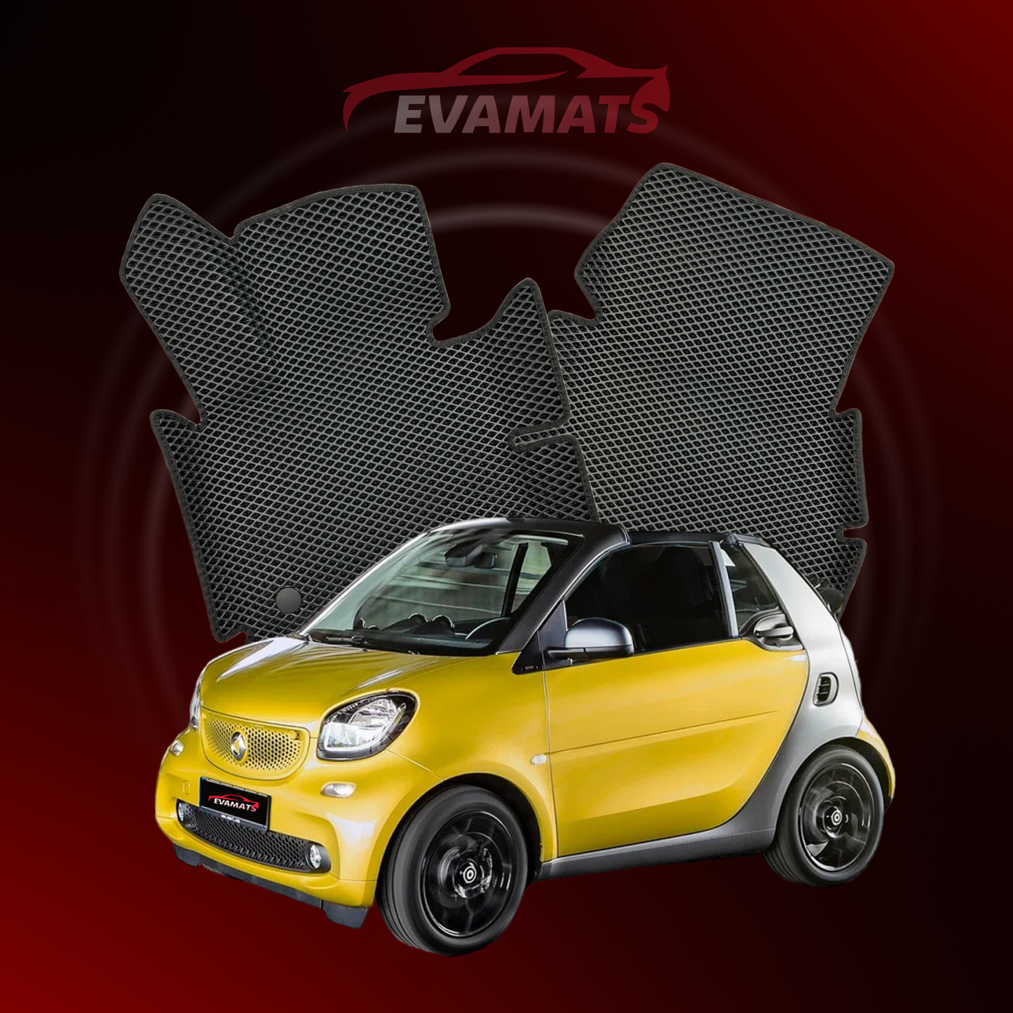 Alfombrillas EVAMATS para Smart Fortwo 3ª generación año 2014-2025 CABRIO