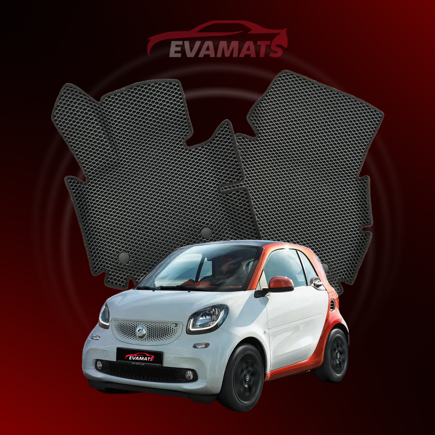 Alfombrillas EVAMATS para Smart Fortwo 3ª generación año 2014-2025 HATCHBACK 3 puertas