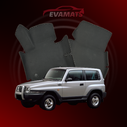 Alfombrillas de coche EVAMATS para SsangYong Korando 2ª generación 1996-2006 SUV 3 puertas