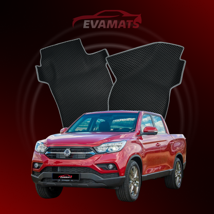 Alfombrillas de coche EVAMATS para SsangYong Musso 2ª generación año 2018-2025 PICK-UP cabina doble