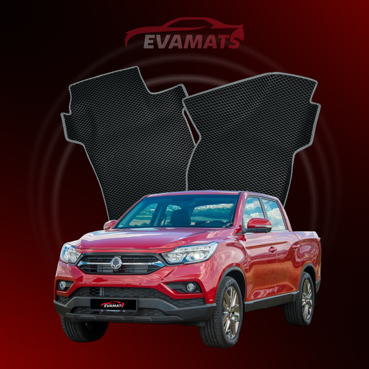 Tapis de voiture EVAMATS pour SsangYong Musso 2 gen 2018-2025 année PICK-UP double cabine