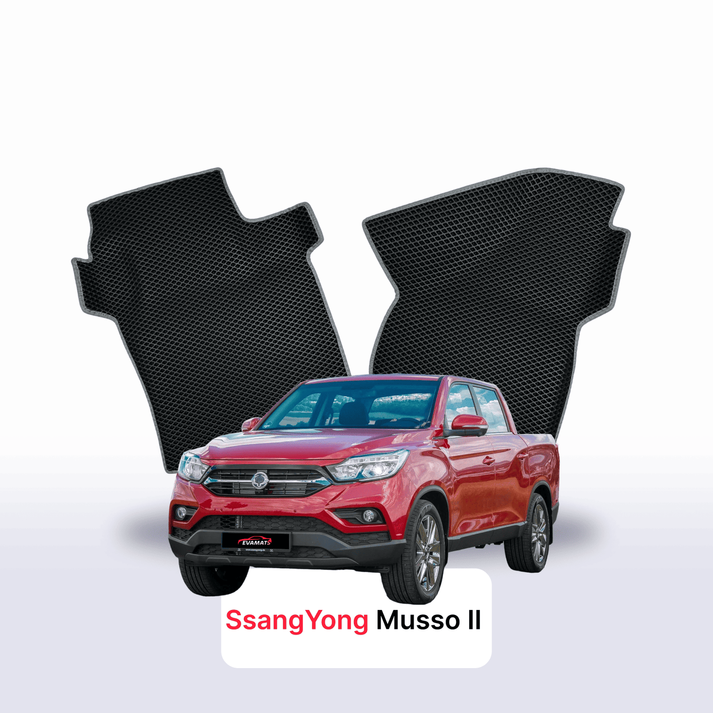 Car mats EVA for SsangYong Musso 2 gen 2018-2028 year PICK-UP double cabin