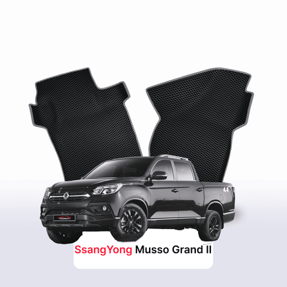 Car mats EVA for SsangYong Musso Grand 2 gen 2018-2027 year PICK-UP double cabin