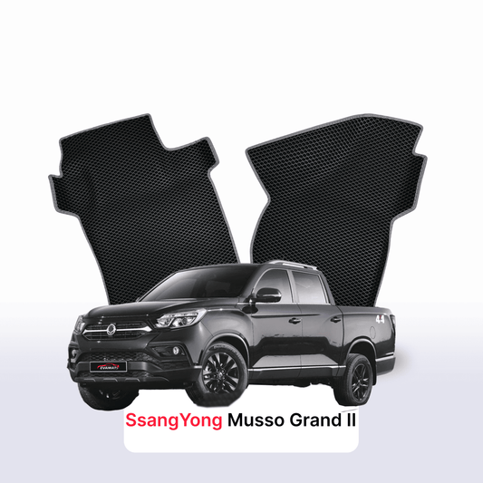 Car mats EVA for SsangYong Musso Grand 2 gen 2018-2027 year PICK-UP double cabin