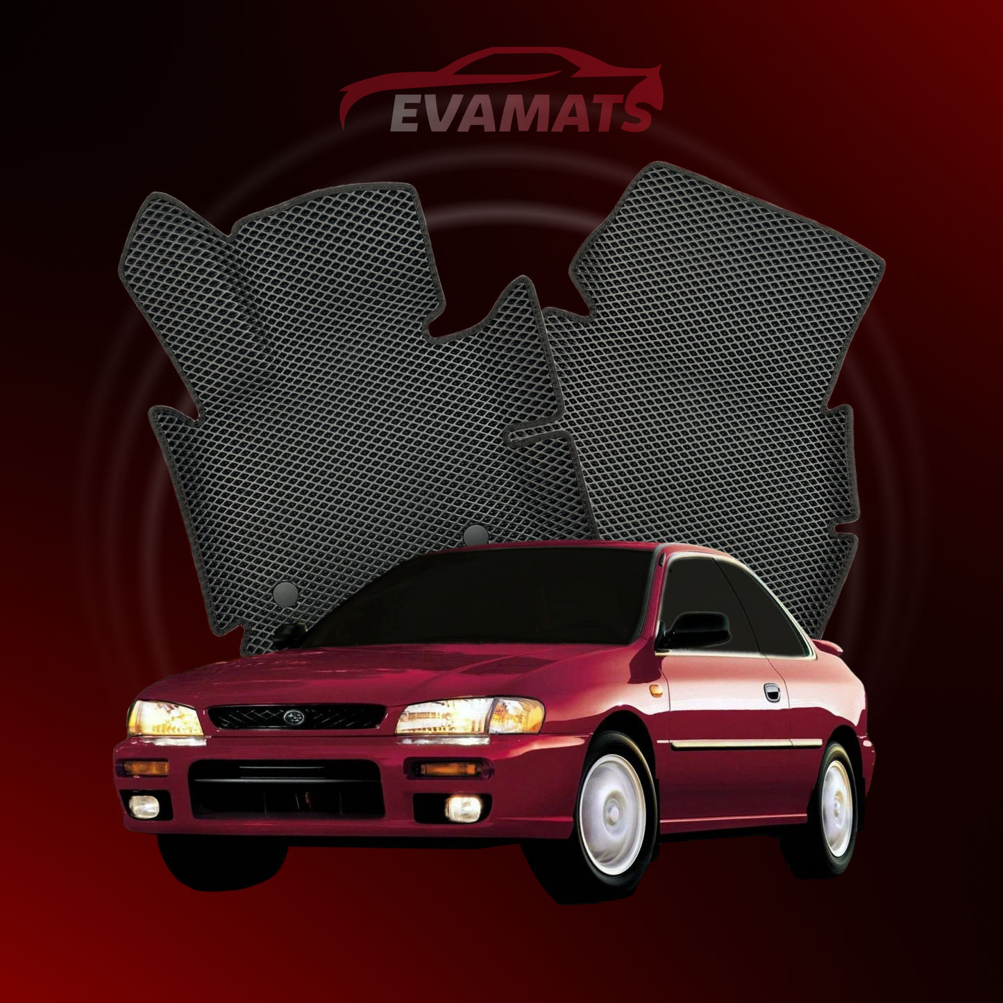 Autokoberce EVAMATS pro Subaru Impreza 1 gen 1992-2000 rok COUPE