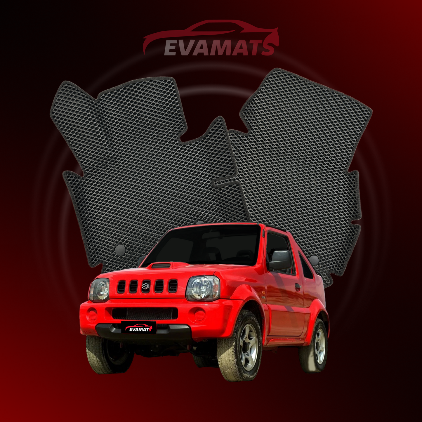 Alfombrillas de coche EVAMATS para Suzuki Jimny (JB43) 3ª generación 1998-2012 SUV 3 puertas Techo abierto