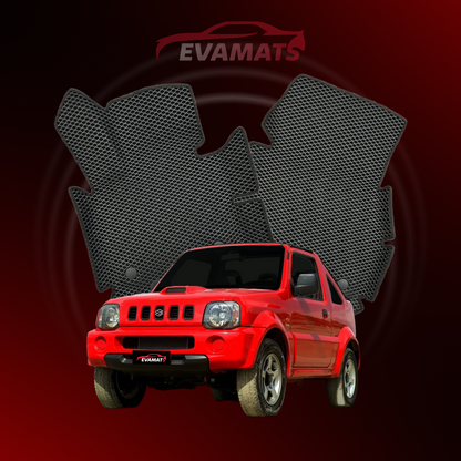 Alfombrillas de coche EVAMATS para Suzuki Jimny (JB43) 3ª generación 1998-2012 SUV 3 puertas Techo abierto