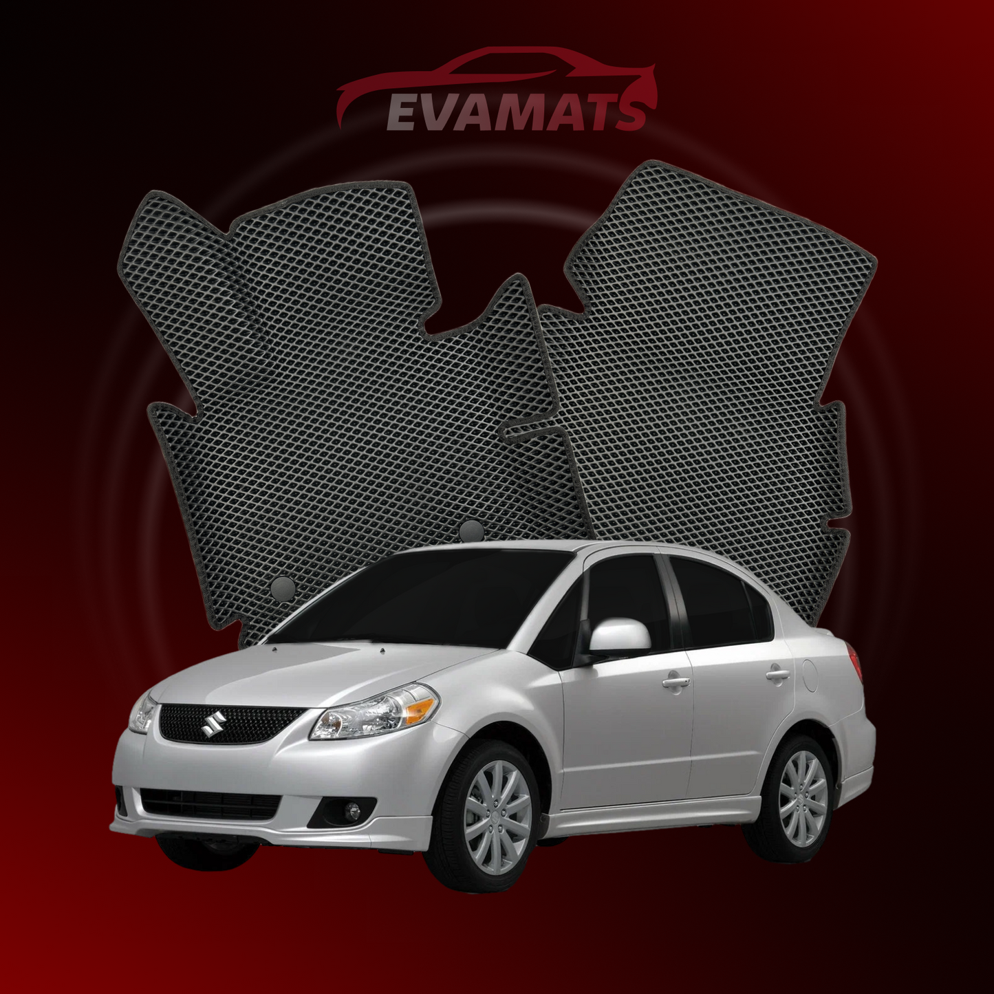 Autokoberce EVAMATS pro Suzuki SX4(Classic) 1 gen 2006-2014 rok SEDAN