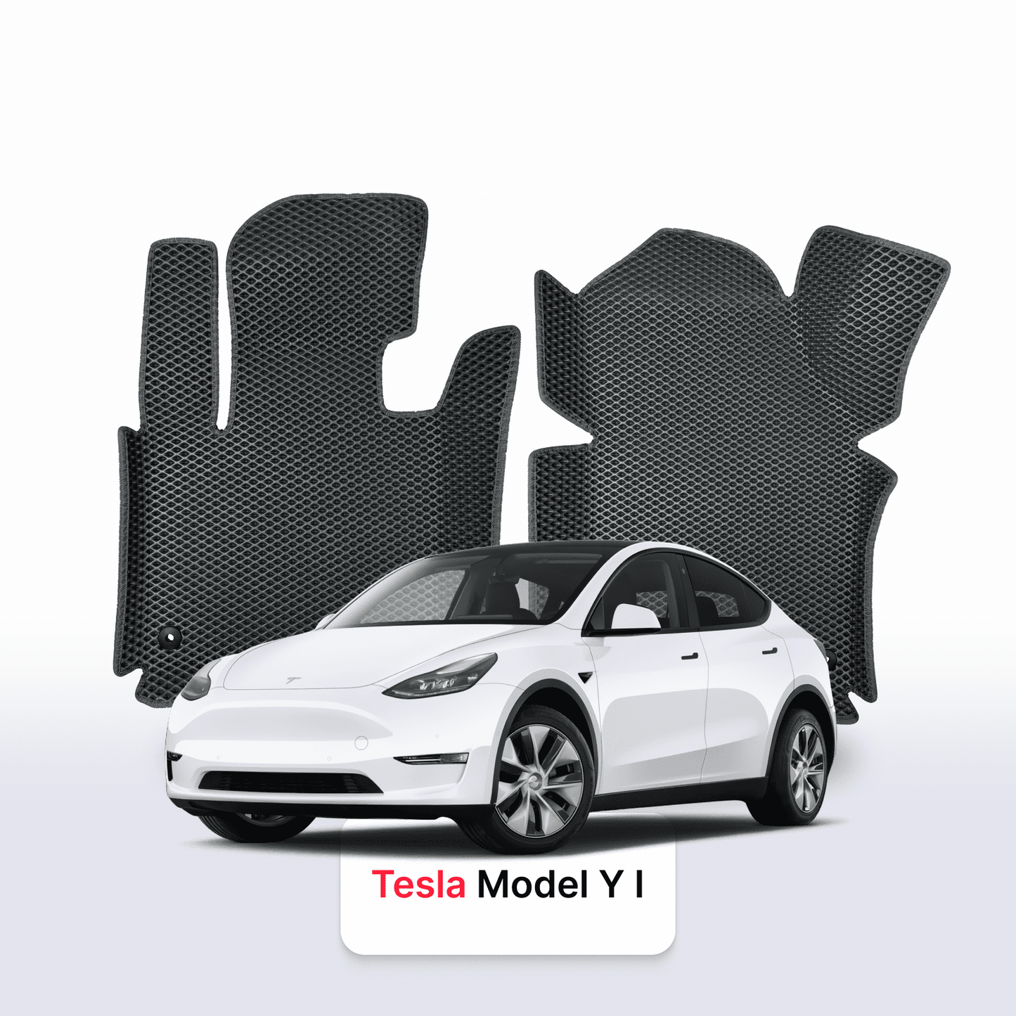 Car mats EVAMATS for Tesla Model Y Long Range 1 gen 2015-2025 year SUV 7 seater