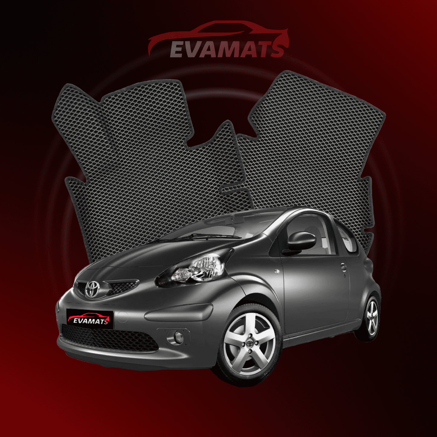 Autokoberce EVAMATS pre Toyota Aygo 1 gen 2005-2014 rok HATCHBACK 3 dvere