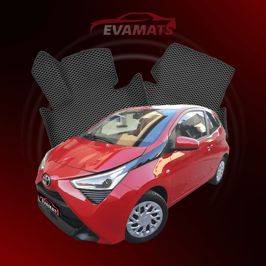 Fußmatten EVAMATS für Toyota Aygo 2 Gen 2014-2023 Jahr FLIEßHECK 3-Türer