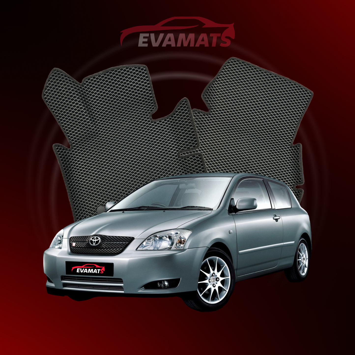 Car mats EVAMATS for Toyota Corolla 9 gen 2000-2007 year HATCHBACK 3 door