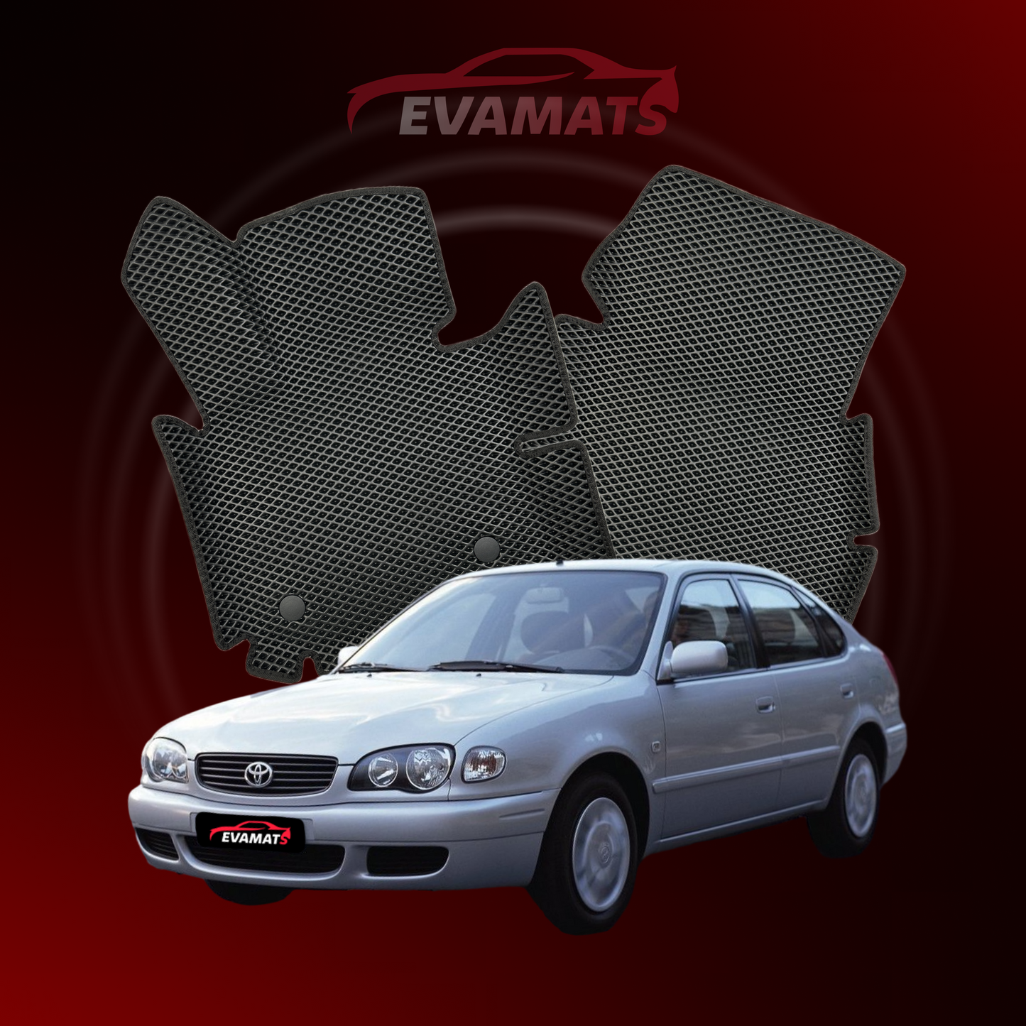 Alfombrillas de coche EVAMATS para Toyota Corolla 8ª generación 1995-2002 HATCHBACK 5 puertas