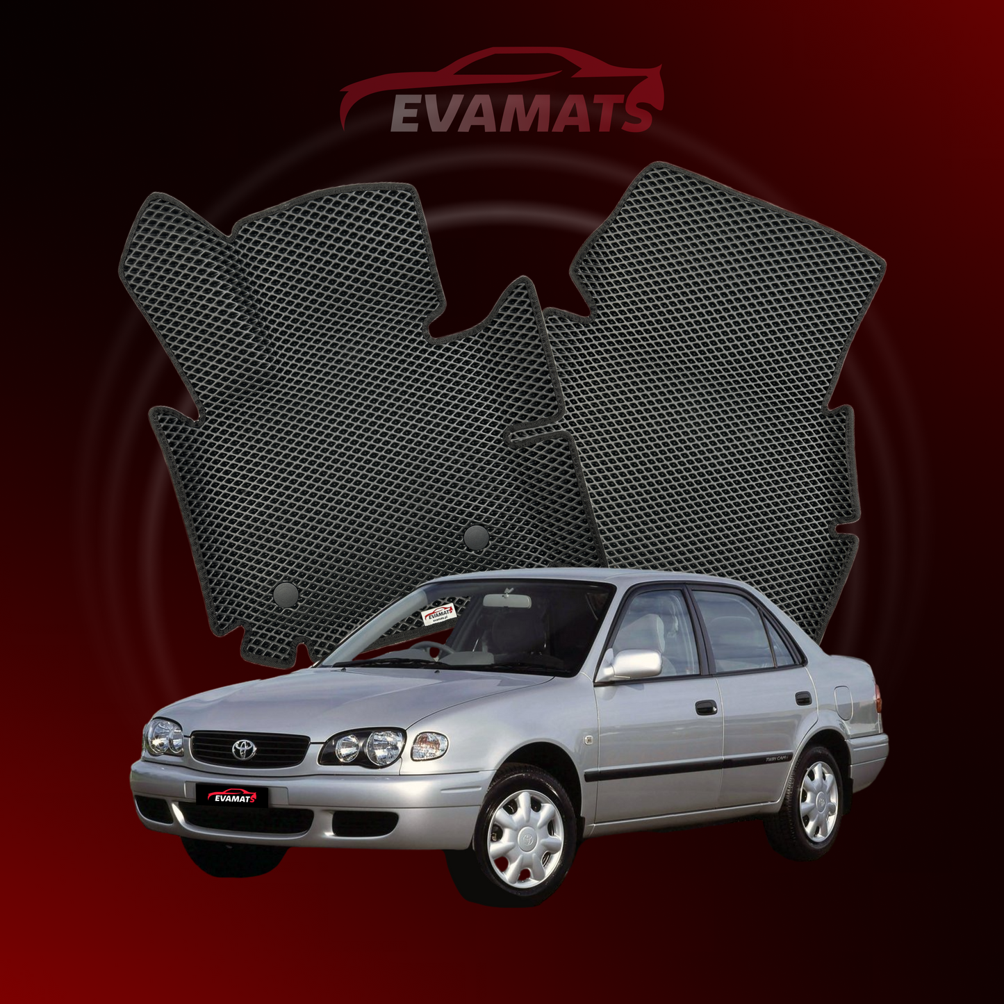 Alfombrillas de coche EVAMATS para Toyota Corolla 8ª generación 1995-2002 año SEDAN